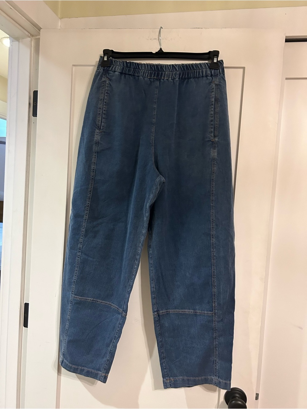MAX Studio denim soft barrel leg pants